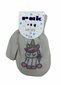 Trikotāžas cimdi ar auklu zīdaiņiem Rak R-115, pelēki cena un informācija | Ziemas apģērbs bērniem | 220.lv