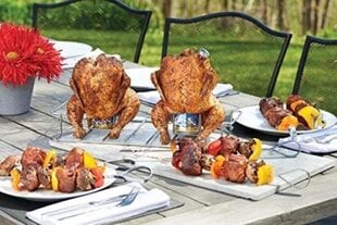 Набор для запекания мяса: 6 шампуров и 4 термометра, решетка для ребрышек и двойная подставка для куриц, Napaleon цена и информация | Аксессуары для гриля и барбекю | 220.lv