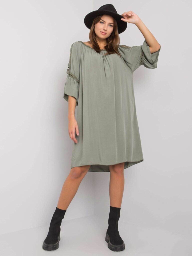 Vaļīga kleita sievietēm, haki-zaļa, OH BELLA Khaki S цена и информация | Kleitas | 220.lv