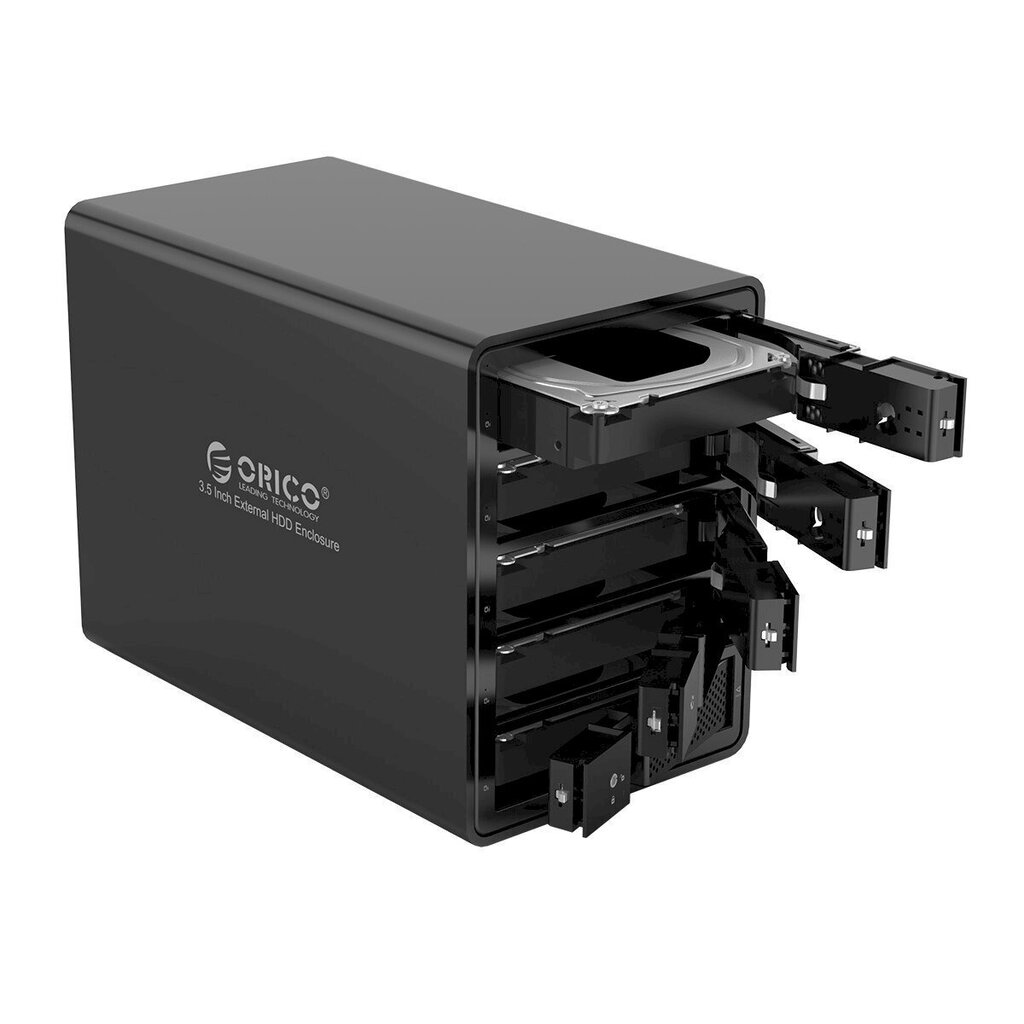 Hard Drive Enclosure Orico HDD, 3.5 Inch, 5 Bay, USB 3.0 type B цена и информация | Adapteri un USB centrmezgli | 220.lv