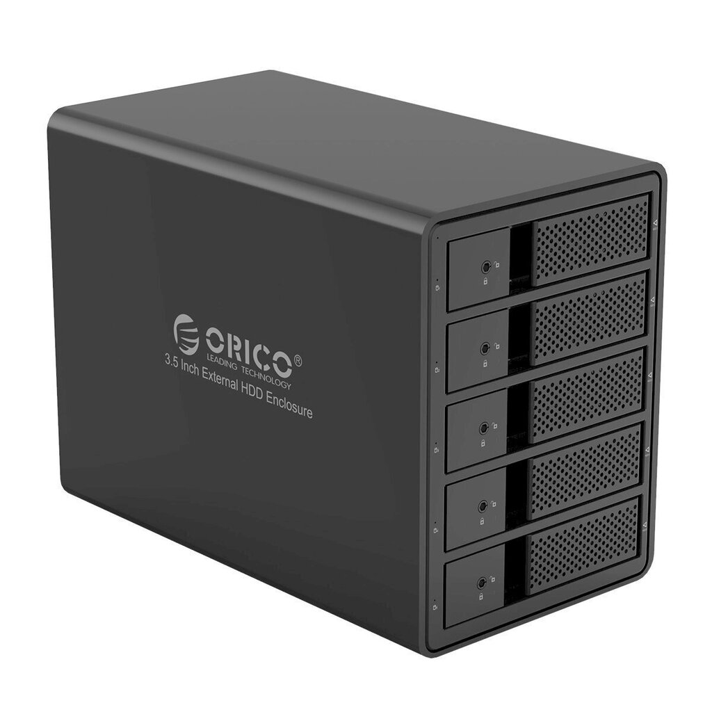 Hard Drive Enclosure Orico HDD, 3.5 Inch, 5 Bay, USB 3.0 type B цена и информация | Adapteri un USB centrmezgli | 220.lv