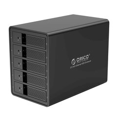Внешний корпус Orico для 5 жестких дисков 2.5 / 3.5 дюйма цена и информация | Адаптеры и USB разветвители | 220.lv