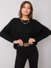 Trikotāžas džemperis sievietēm, melns, OCH BELLA Black Universāls cena un informācija | Jakas sievietēm | 220.lv