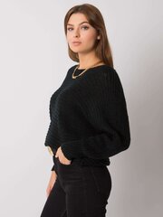 Trikotāžas džemperis sievietēm, melns, OCH BELLA Black Universāls цена и информация | Женские толстовки | 220.lv