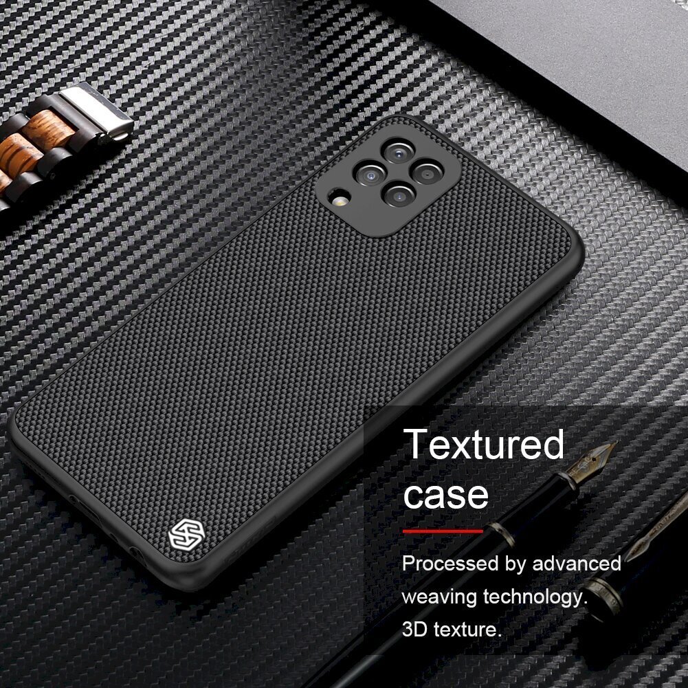 Nillkin Textured Hard maciņš Samsung Galaxy A22 4G melns cena un informācija | Telefonu vāciņi, maciņi | 220.lv