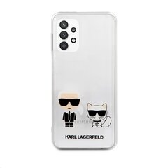KLHCA32CKTR Karl Lagerfeld PC/TPU Karl & Choupette maciņš Samsung Galaxy A32 5G caurspīdīgs cena un informācija | Telefonu vāciņi, maciņi | 220.lv