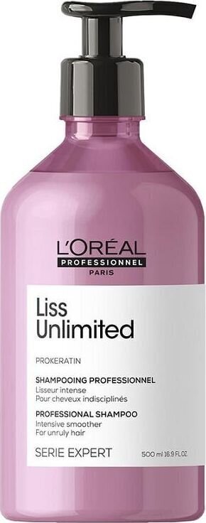 Nogludinošs šampūns L’Oreal Professionnel Serie Expert Liss Unlimited 500 ml cena un informācija | Šampūni | 220.lv