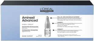 Ампулы против выпадения волос L'Oreal Professionnel Serie Expert Aminexil Advanced, 10x6 мл цена и информация | Распылите крем-спрей на волосы на расстоянии 20-25 см, расчешите их расческой. | 220.lv