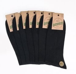 Мужские носки из чистого хлопка PURE COTTON. 7 пар, черный цвет.  цена и информация | Мужские носки | 220.lv