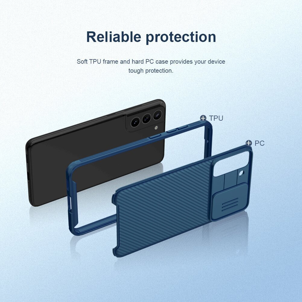 Nillkin CamShield Pro Hard maciņš Samsung Galaxy S21 FE melns cena un informācija | Telefonu vāciņi, maciņi | 220.lv