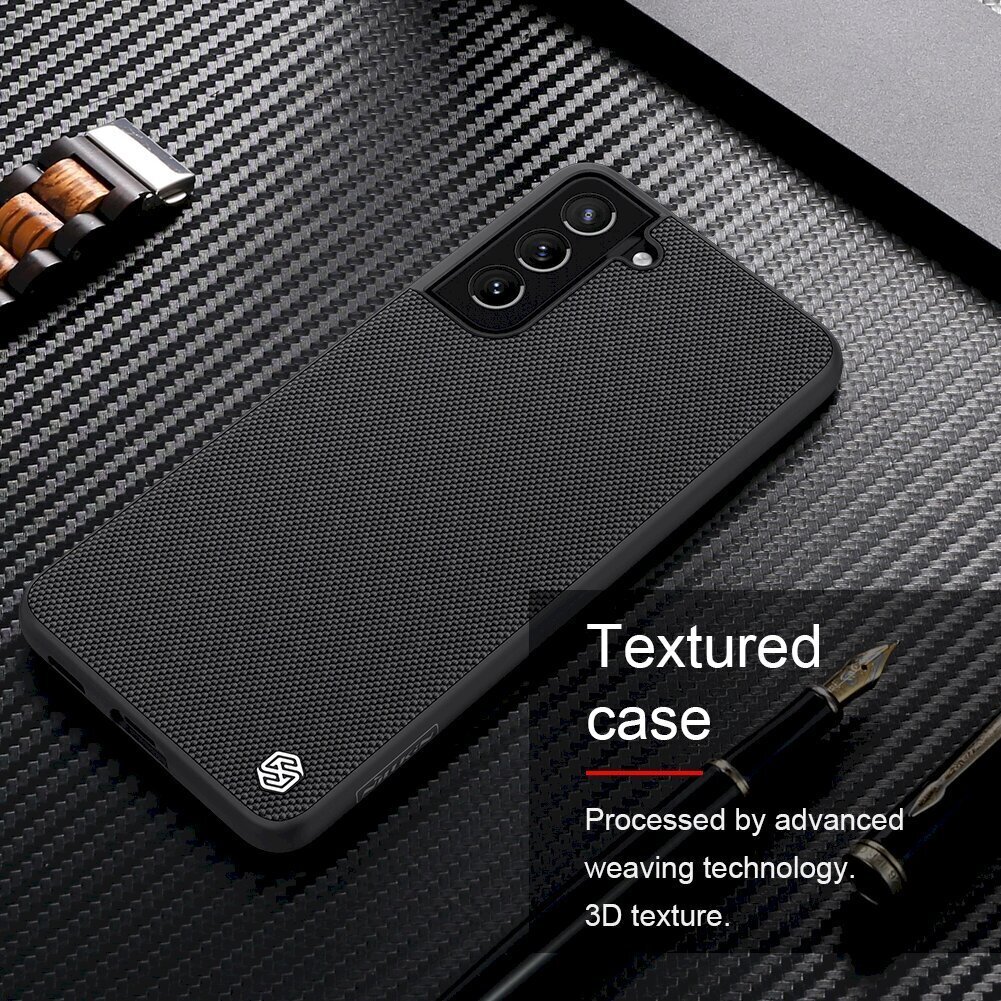 Nillkin Textured Hard maciņš Samsung Galaxy S21 FE melns cena un informācija | Telefonu vāciņi, maciņi | 220.lv