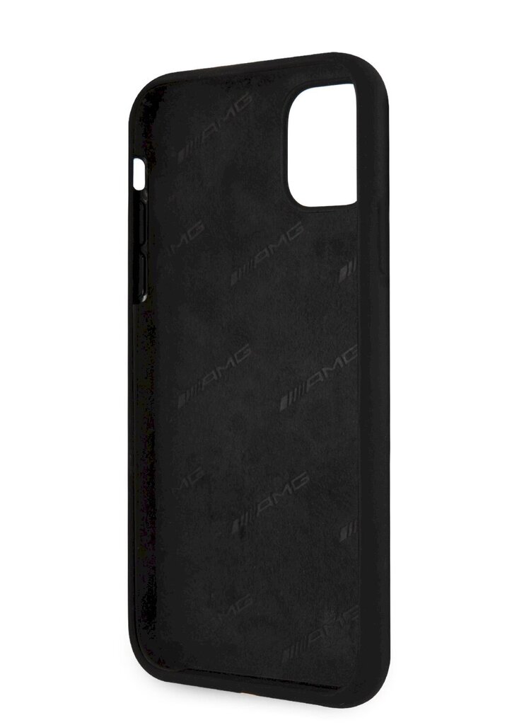 AMHCN61SGLBGN AMG Liquid silikona maciņš iPhone 11 melns cena un informācija | Telefonu vāciņi, maciņi | 220.lv