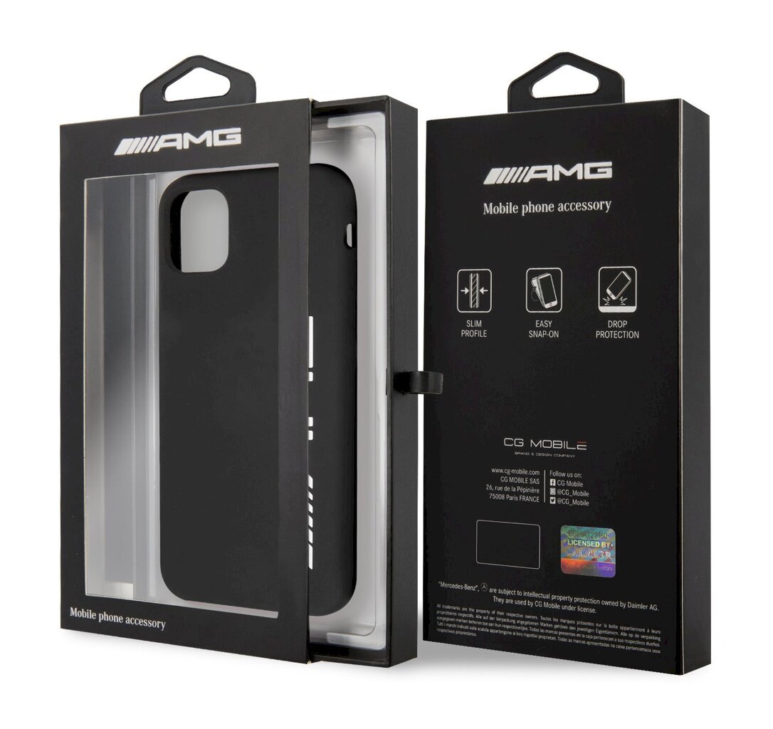 AMHCN61SGLBGN AMG Liquid silikona maciņš iPhone 11 melns cena un informācija | Telefonu vāciņi, maciņi | 220.lv
