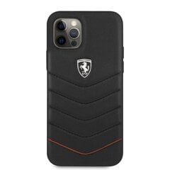 FEHQUHCP12LBK Ferrari Off Track Leather Quilted Hard Case for iPhone 12 Pro Max 6.7 Black цена и информация | Чехлы для телефонов | 220.lv