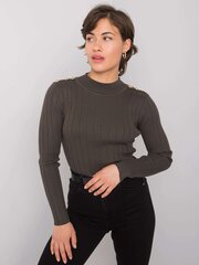 Khaki sieviešu svītrainais džemperis. ONE cena un informācija | Sieviešu džemperi | 220.lv