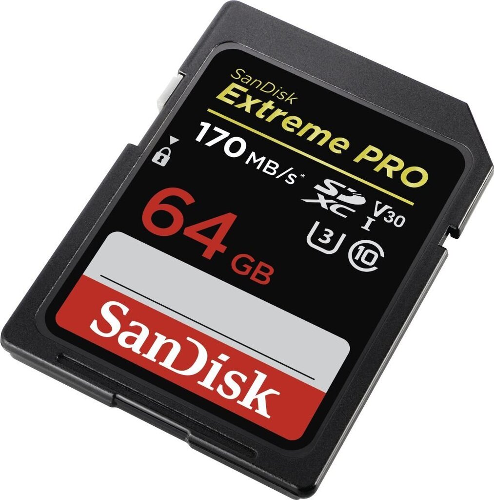 SanDisk Extreme Pro SDXC UHS-I 64 GB cena un informācija | Atmiņas kartes fotokamerām | 220.lv