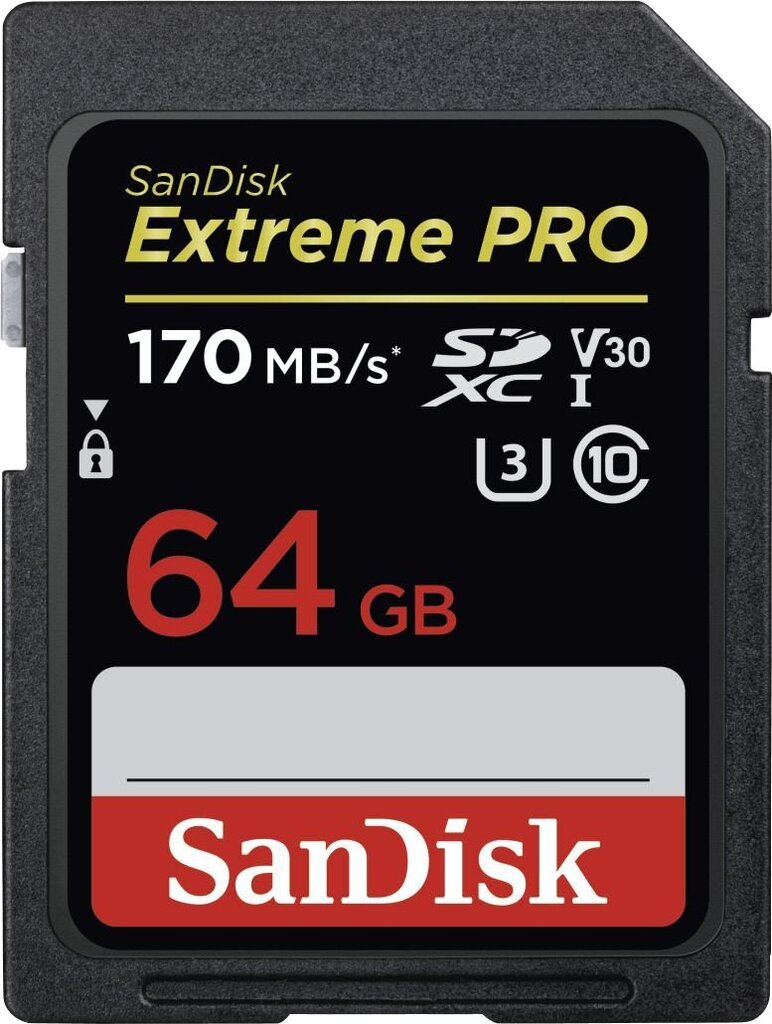 SanDisk Extreme Pro SDXC UHS-I 64 GB cena un informācija | Atmiņas kartes fotokamerām | 220.lv