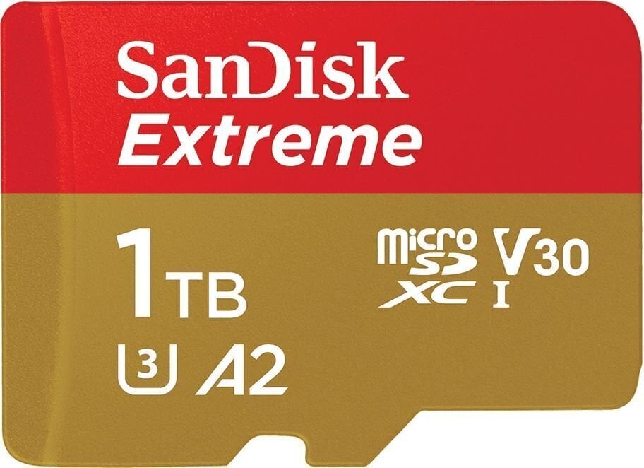 SanDisk Extreme MicroSDXC 1 TB (+ SD adapteris) cena un informācija | Atmiņas kartes fotokamerām | 220.lv