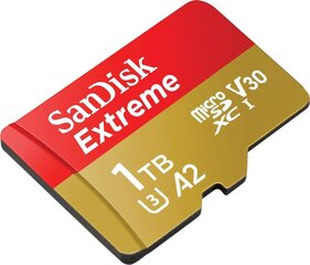 SanDisk Extreme MicroSDXC 1 TB (+ SD adapteris) цена и информация | Карты памяти для фотоаппаратов | 220.lv