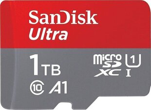 SanDisk Ultra MicroSDXC 1 TB (+ SD adapteris) цена и информация | Карты памяти для фотоаппаратов | 220.lv