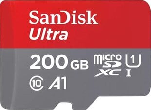 SanDisk Ultra MicroSDXC 200 GB cena un informācija | Atmiņas kartes fotokamerām | 220.lv