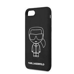 Чехол Karl Lagerfeld Silicone Cover Ikonic Kryt, для iPhone 7/8/SE 2020, черный цена и информация | Чехлы для телефонов | 220.lv