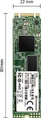 Transcend TS128GMTS830S цена и информация | Внутренние жёсткие диски (HDD, SSD, Hybrid) | 220.lv