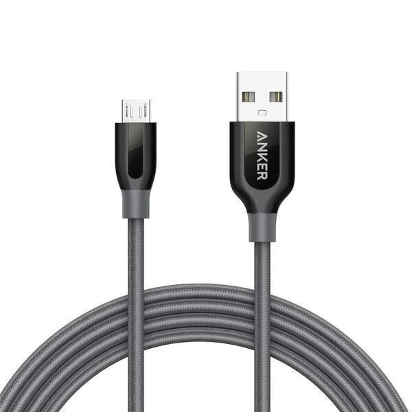 Kabelis CABLE MICRO USB 1.8 m, pelēks, A8143HA1, ANKER cena un informācija | Savienotājkabeļi | 220.lv