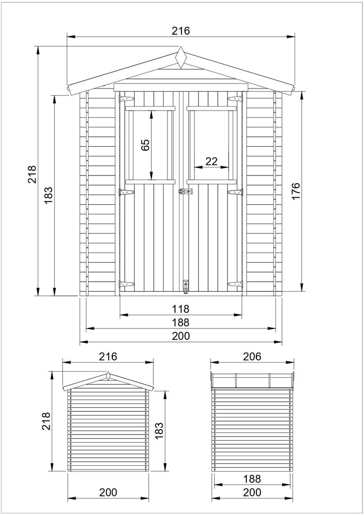 Timbela koka dārza māja/ instrumentu noliktava М343С cena un informācija | Dārza mājiņas, šķūņi, malkas nojumes | 220.lv