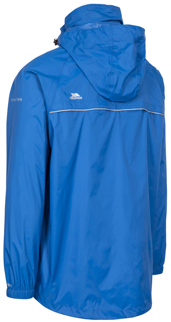 Lietus necaurlaidīga jaka Trespass Qikpac unisex waterproof pakaway jacket UAJKRATR0001, zila цена и информация | Vīriešu virsjakas | 220.lv