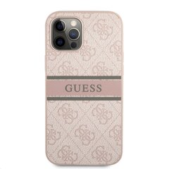 GUHCP12M4GDPI Guess PU 4G Printed Stripe Case for iPhone 12/12 Pro Pink цена и информация | Чехлы для телефонов | 220.lv