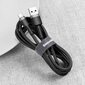 USB kabelis Baseus Cafule Type-C 2.0m 2A pelēks-melns CATKLF-CG1 cena un informācija | Savienotājkabeļi | 220.lv