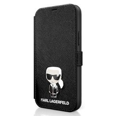 Karl Lagerfeld KLFLBKP12MIKMSBK, piemērots iPhone 12/12 Pro 6,1, melns цена и информация | Чехлы для телефонов | 220.lv