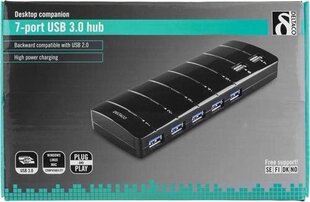 Концентратор Deltaco USB 3.0 цена и информация | Адаптеры и USB разветвители | 220.lv