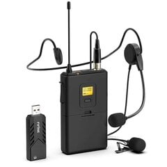 Fifine K031B bezvadu mikrofons blogam / podkastiem / strīmošanai / tālruņiem / datoram melns cena un informācija | Mikrofoni | 220.lv