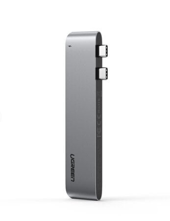 Centrmezgls 6-in-2 UGREEN CM251 USB-C priekš MacBook Air / Pro, pelēks цена и информация | Adapteri un USB centrmezgli | 220.lv