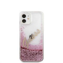 GUHCP12SGLVSPI Guess Liquid Glitter Vintage Cover for iPhone 12 mini 5.4 Pink цена и информация | Чехлы для телефонов | 220.lv