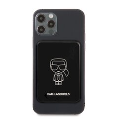 KLPBMSOIBK Karl Lagerfeld Outline Magnetic ārējās uzlādes akumulators 3000mAh melns cena un informācija | Lādētāji-akumulatori (Power bank) | 220.lv