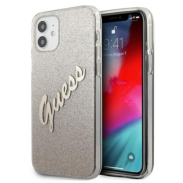 Guess GUHCP12SPCUGLSGO vāciņš, piemērots iPhone 12 mini 5,4" cena un informācija | Telefonu vāciņi, maciņi | 220.lv