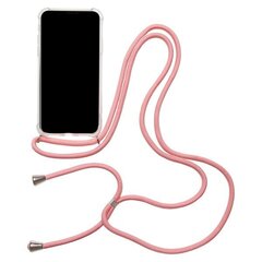 Modīgs čehols telefonam Iphone 12 PRO MAX, caurspīdīgs (rozā siksniņa) cena un informācija | Telefonu vāciņi, maciņi | 220.lv
