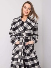 Длинное пальто в черно-белую клетку цена и информация | Женские пальто | 220.lv