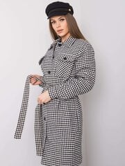 Черно-белое пальто в ломаную клетку цена и информация | Женские пальто | 220.lv