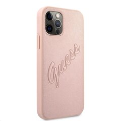 GUHCP12MRSAVSRG Guess PU Saffiano Vintage Script Case for iPhone 12/12 Pro Rose Gold цена и информация | Чехлы для телефонов | 220.lv