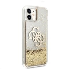 GUHCN61LG4GGO Guess TPU Big 4G Liquid Glitter Gold maciņš iPhone 11 caurspīdīgs цена и информация | Чехлы для телефонов | 220.lv