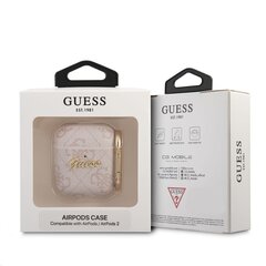 Чехол для наушников GUA24GSMP Guess 4G Script PC/PU Case for Airpods 1/2 Pink цена и информация | Наушники | 220.lv