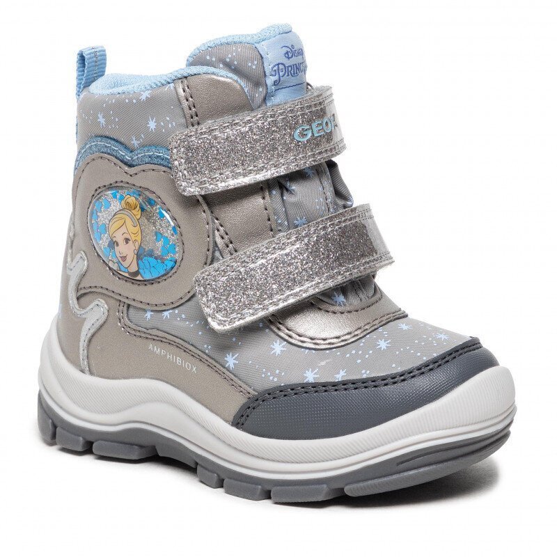 Ūdensnecaurlaidīgi apavi Geox, pelēki 1001341 cena un informācija | Ziemas zābaki bērniem | 220.lv