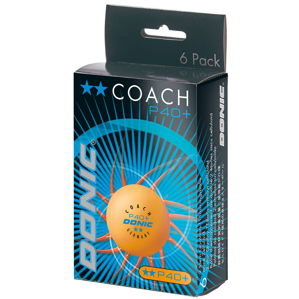 Galda tenisa bumbiņas DONIC P40+ Coach 2 zv. 6 gab цена и информация | Galda tenisa bumbiņas | 220.lv