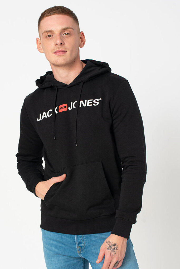 Sporta džemperis JACK&JONES vīriešiem 12137054BLACK-S cena un informācija | Vīriešu džemperi | 220.lv