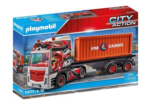 70771 PLAYMOBIL® City Action, Kravas automašīna ar kravas konteineru cena un informācija | Playmobil Rotaļlietas, bērnu preces | 220.lv