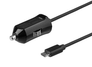 Автомобильное зарядное устройство DELTACO Micro USB, 2,4 А, кабель 1 м, 12 Вт / USB-CAR129 цена и информация | Зарядные устройства для телефонов | 220.lv